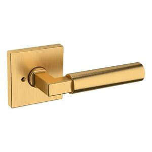Privacy L029 Lifetime Satin Brass Bed/Bath Door Handle Lever with R017 Rose
