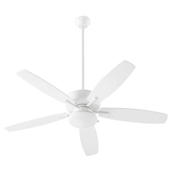 quorum Breeze 52 in. 5-Blades 1-Light 18-Watt Medium Base-Patio Plus in Studio White Ceiling Fan