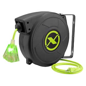 Flexzilla 3/8 in. x 50 ft. Enclosed Retractable Air Hose Reel with 1/4 in.  MNPT Fitting L8250FZ - The Home Depot