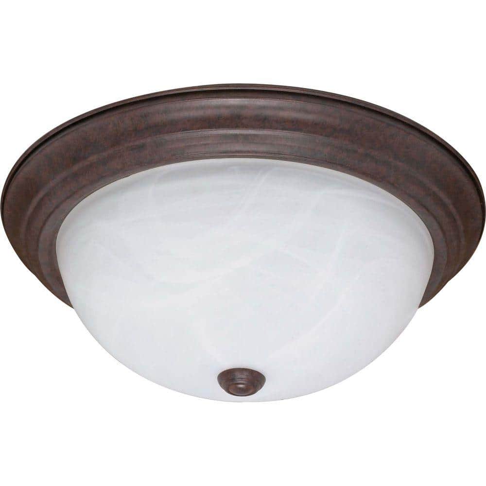 3-Light Old Bronze Flush Mount with Alabaster Glass price history on PriceWatchPro