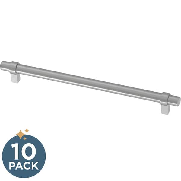 Franklin Brass 10-Pack Simple Wrapped Bar 8-13/16 in. (224 mm) Classic Cabinet Drawer Pulls in Stainless Steel