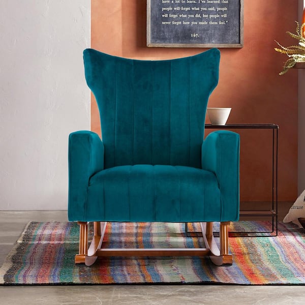 velvet teal armchair