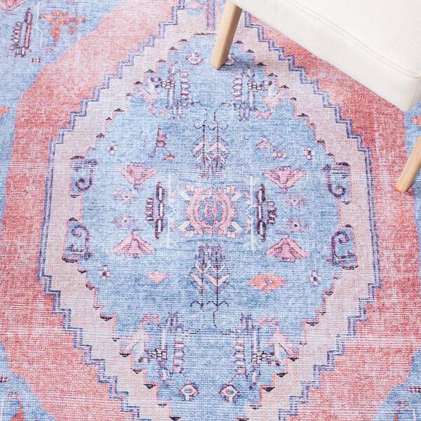 SAFAVIEH Serapi Light Blue/Beige 8 ft. x 10 ft. Machine Washable