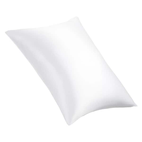 Silk Pillowcase 100% Pure Mulberry Silk Pillow Case 26in. x 20in. Standard Silky Pillowcase with Hidden Zipper(White)