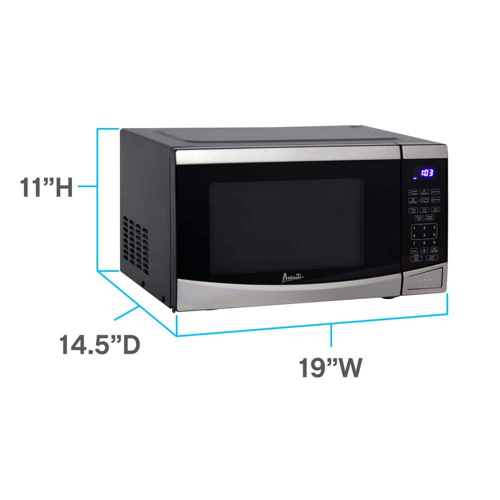 Compact Stainless Steel Digital Microwave Oven for RV, 0.9 cu. ft.
