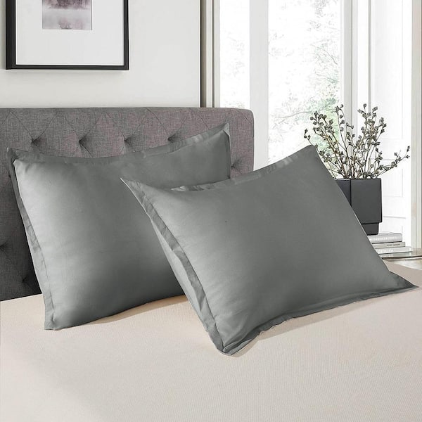 Shatex 30"L x 20"W Pillow Shams Available for All Season, Ultra Cozy and Breathable, 2 Pack, Gray