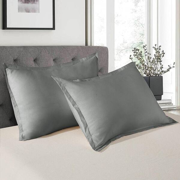 Shatex 30"L x 20"W Pillow Shams Available for All Season, Ultra Cozy and Breathable, 2 Pack, Gray