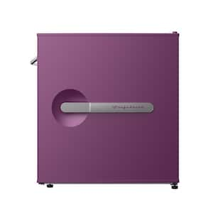 1.6cu. ft. Mini Refrigerator with Side Bottle Opener in Purple Color with Silver Handle