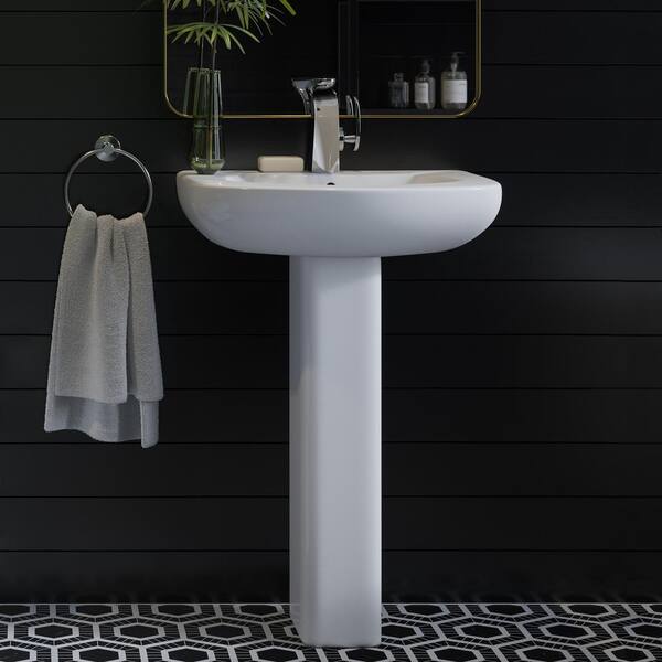 Swiss Madison Cau Pedestal Bathroom, Round Pedestal Sink Home Depot