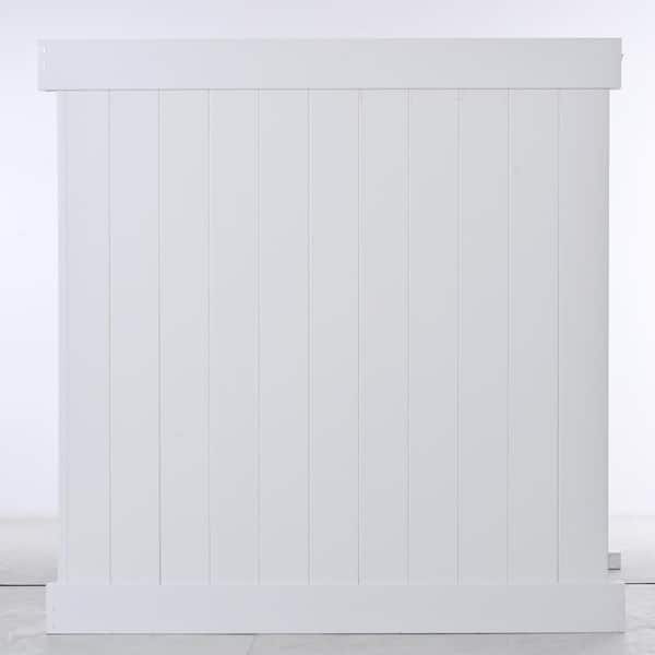 k&a 6 ft. x 6 ft. Privacy White Vinyl Fence Panel KFE0166 The Home