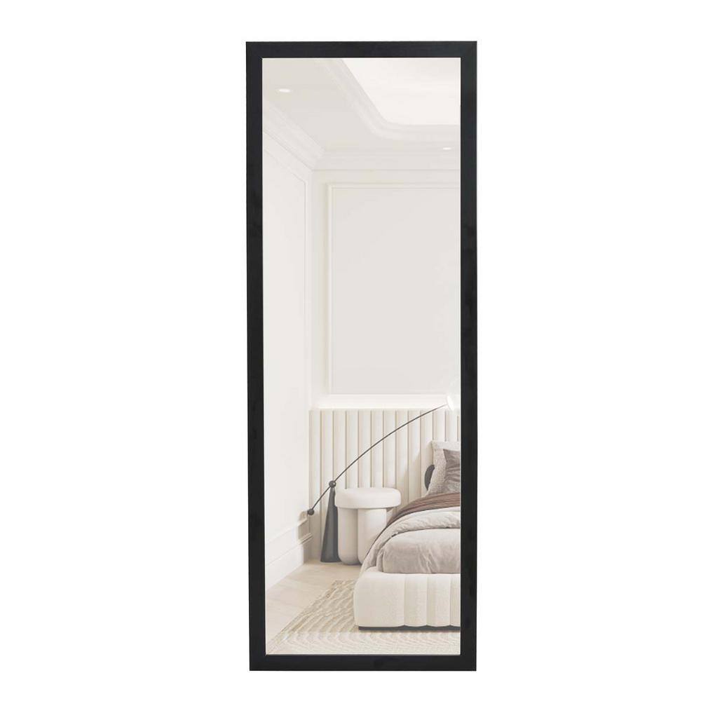 16 in. W x 44 in. H Rectangular Full Length Wood Framed Wall Bathroom Vanit