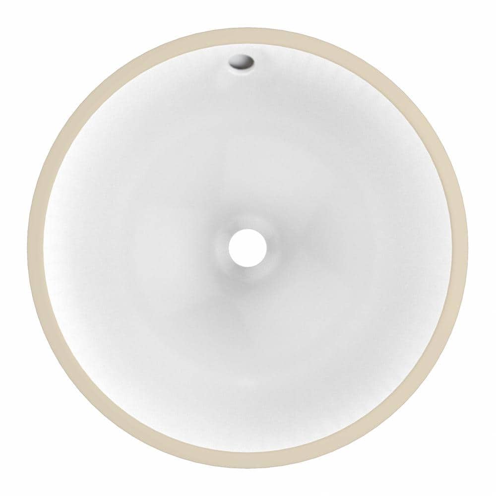 16-Gauge-Sinks 14.3 in. Undermount Bathroom Sink in White