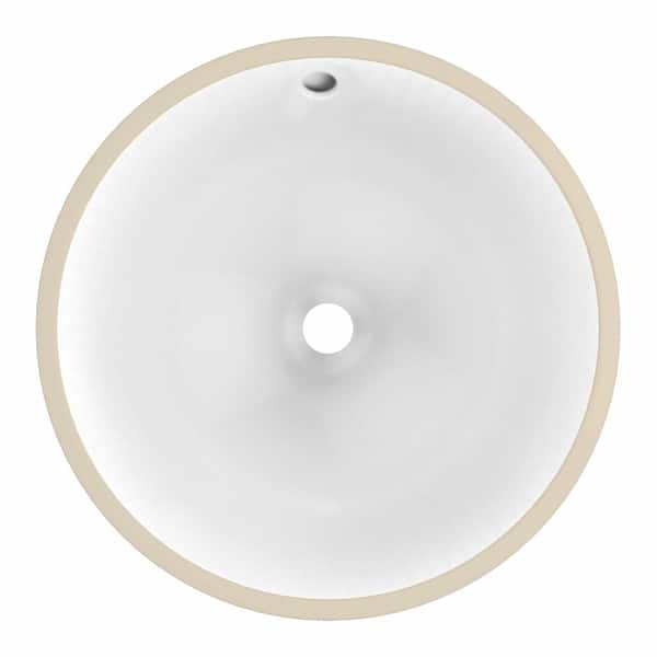 Unbranded 14.30 in. W x 14.30 in. D x 7.5 in. H Bathroom Sink in White Ceramic