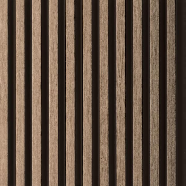 Medium Slats 1/2 in. x 0.79 ft. x 9.3 ft. Ash Glue-Up Decorative Foam Wood Slat Walls (20-Pack) 147 sq. ft.