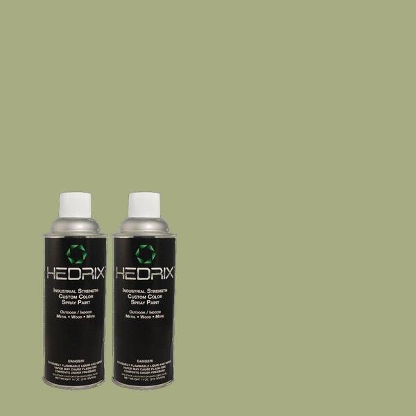 Hedrix 11 oz. Match of MQ6-51 Fern Leaf Flat Custom Spray Paint (2-Pack)