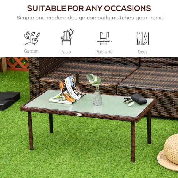 Outsunny rattan online table and chairs