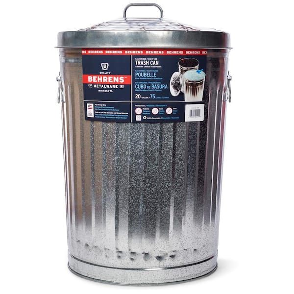 Behrens 20 Gal. Galvanized Garbage Can 1211 - The Home Depot