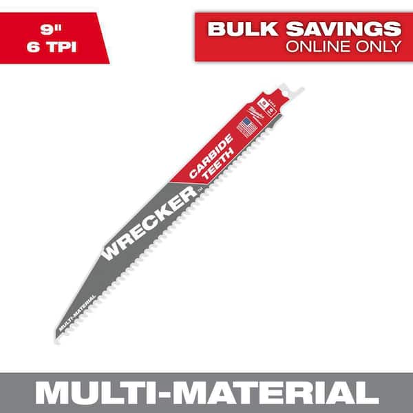 Milwaukee 9 in. 6 TPI WRECKER Carbide Teeth Multi-Material Cutting SAWZALL Reciprocating Saw Blade (1-Pack)