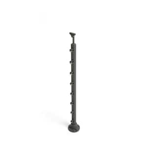 Prova PA1b 36 in. x 1-1/2 in. Anthracite Top Mount Post