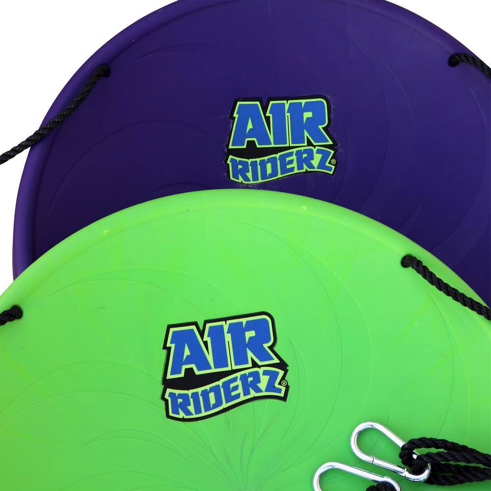 Purple Plastic Saucer Swing with Steel Clips and Nylon Ropes