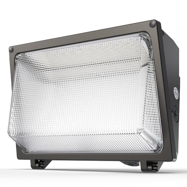 120W Outdoor Integrated LED Glass Lens Wall Pack Lights for Yard Parking Lot Barn Warehouse