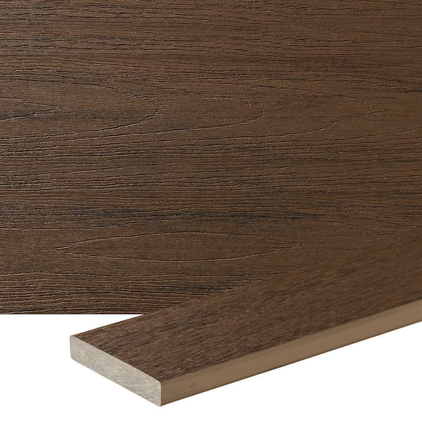Composite Reserve 5/4-in x 6-in x 16-ft Square Dark Roast Composite Deck Board (Actual: 0.94-in x 5.36-in x 16-ft)