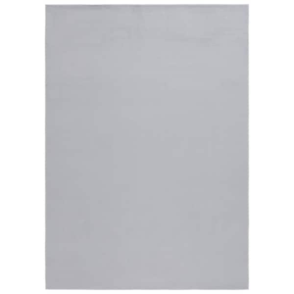 SAFAVIEH Faux Rabbit Fur Gray 8 ft. x 10 ft. Solid Flokati Area Rug