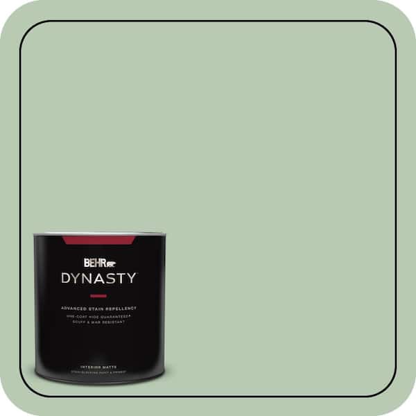 BEHR DYNASTY 1 qt. #S400-3 Healing Aloe One-Coat Hide Matte Interior Stain-Blocking Paint & Primer
