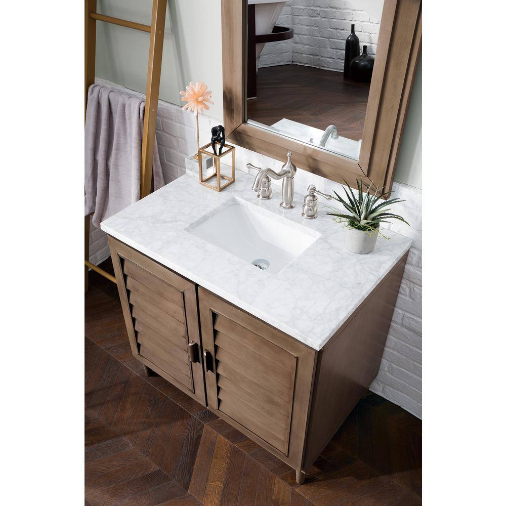Portland 36" Whitewashed Walnut Single Bathroom Vanity