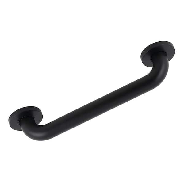 Kingston Brass Silver Sage 12 in. x 1-1/4 in. Grab Bar in Matte Black