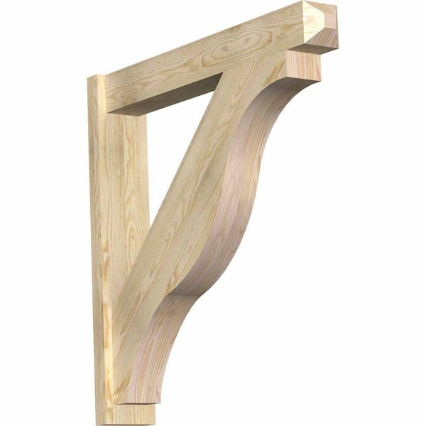 Ekena Millwork 6 in. x 36 in. x 36 in. Fuston Craftsman Rough Sawn Douglas Fir Outlooker