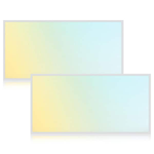 50-Watt 2 x 4 ft. Integrated LED Backlit Panel Light, 3000K-6500K, 2500-6250LM, Dimmable, DLC Premium, ETL Listed 2-Pack