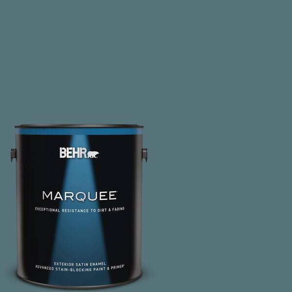 BEHR MARQUEE 1 gal. Home Decorators Collection #HDC-FL15-03 Blue Sage Satin Enamel Exterior Paint & Primer