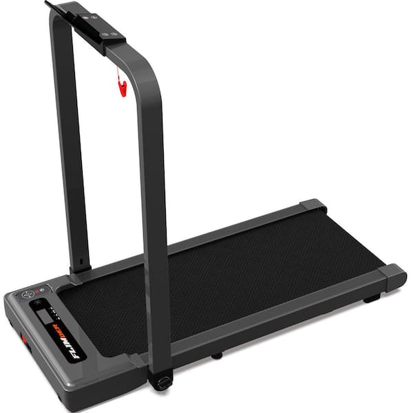 2.5 HP Black Metal Foldable Electric Treadmill with Safety Key, LED Display, Remote Control and Inclines