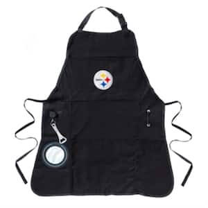 Pittsburgh Steelers NFL 24 in. x 31 in. Cotton Canvas 5-Pocket Grilling Apron with Bottle Holder