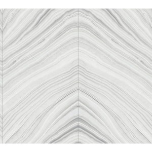 Sheer Grey Onyx Strata Non Woven Preium Peel and Stick Wallpaper Approximate 45 sq. ft.