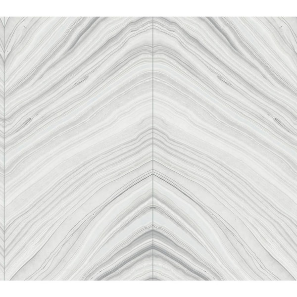 York Wallcoverings Sheer Grey Onyx Strata Non Woven Preium Peel and Stick Wallpaper Approximate 45 sq. ft.