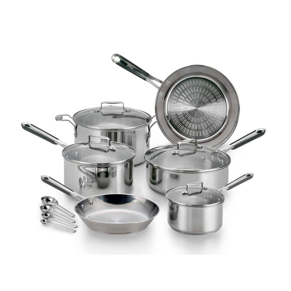 T-fal Platinum Endurance 14pc Stainless Steel Cookware Set 14 ct