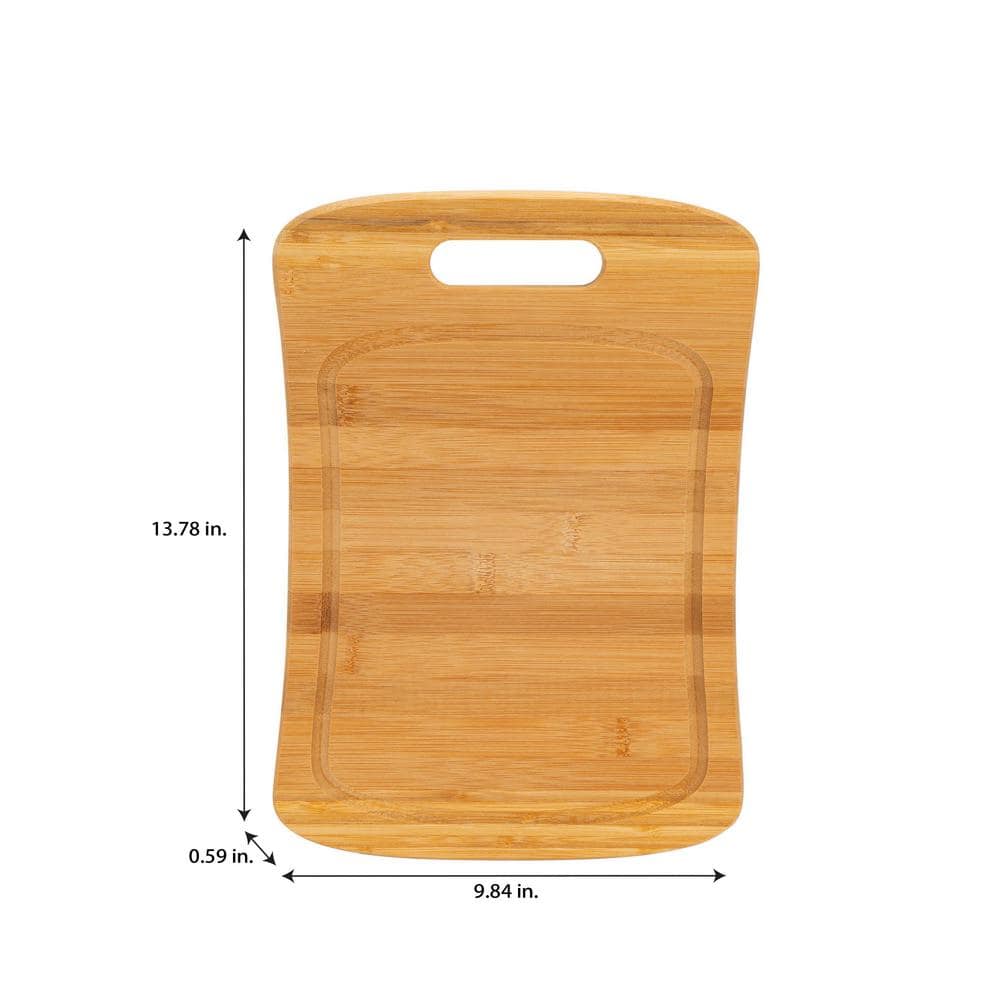 Large Curved Bamboo Cutting Board with Handle