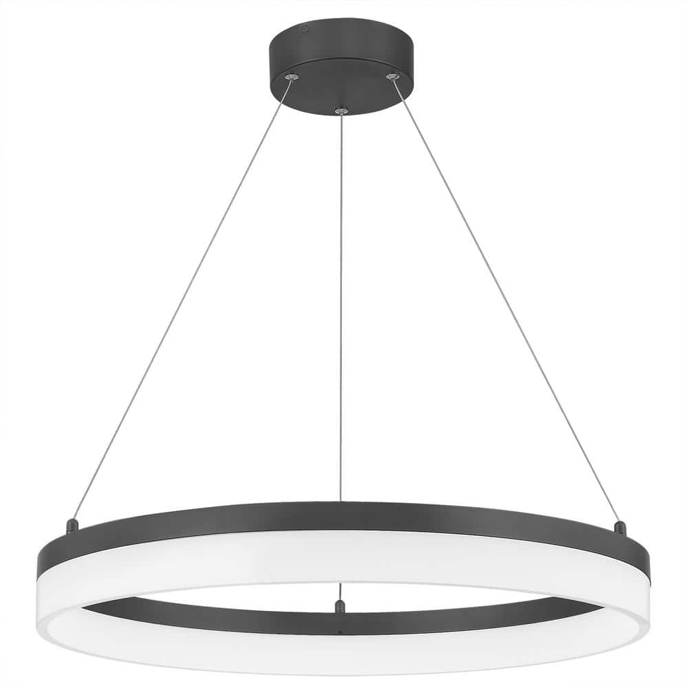 Cohen Contemporary LED Pendant in Oil-Rubbed Bronze with Etched Acrylic Shade