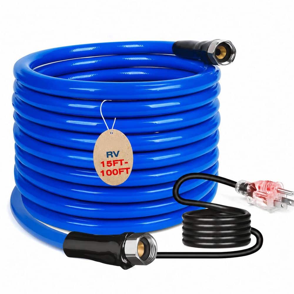 Heated Water Hose 15 in. 1/2 in. Heavy Duty Hose for RV Camper Garden Farm Freeze Protection Down to -40°F 1 Piece price history on PriceWatchPro