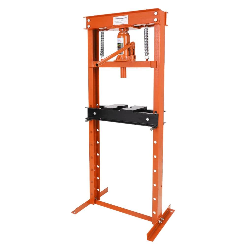 Heavy Duty H-Frame Orange 12-Ton Hydraulic Shop Press for Automotive Repair, Bearing and U-Joint Work price history on PriceWatchPro