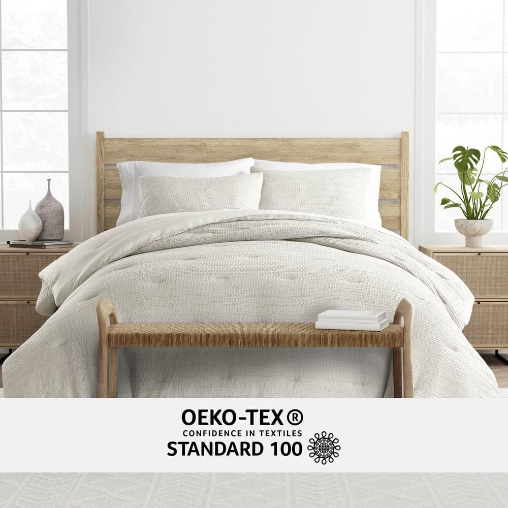 Twin Dune Organic Down Alternative Waffle Weave Comforter Set