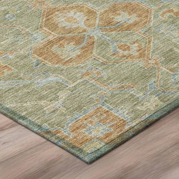 Chantille Machine Washable Indoor/Outdoor Abstract ACN3027 Aloe 2 ft. x 7 ft. Runner Rug