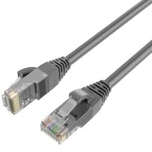 QualGear 100 ft. CAT 6 High-Speed Ethernet Cable - Gray  QG-CAT6R-CCA-100FT-GRY - The Home Depot