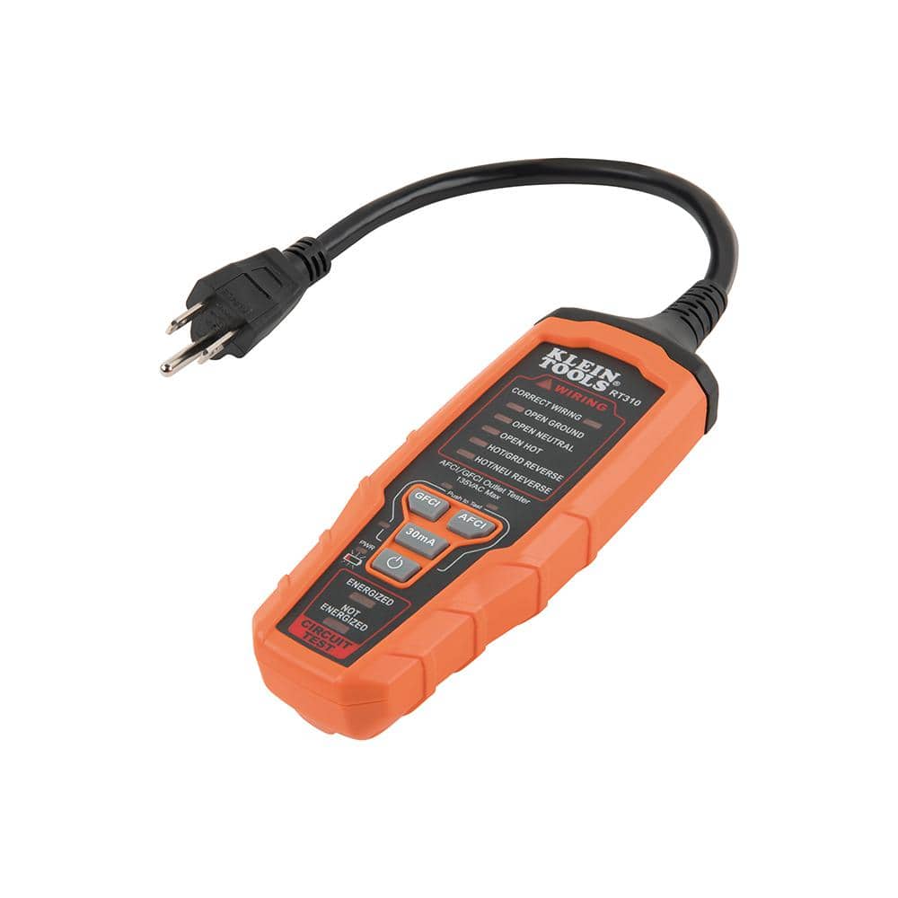Klein Tools AFCI/GFCI Outlet Tester RT310 - The Home Depot