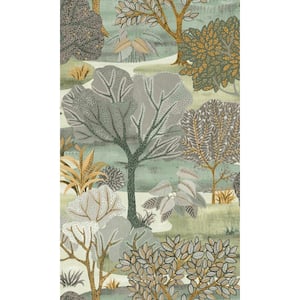 Moss Jungle Forest Tropical Textured Print Non-Woven Non-Pasted Textured Wallpaper 57 sq. ft.