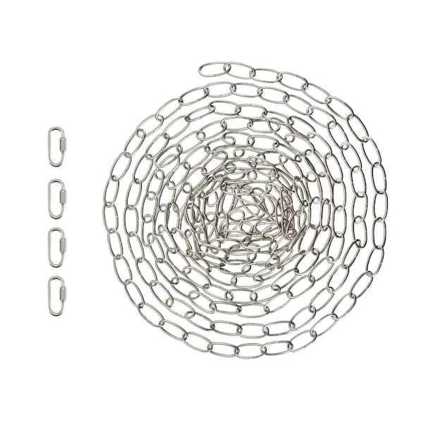 Aspen Steel 20 ft. ChainandQuick Link Connector/Hanging Maximum 40 lbs. Lighting Fixture/Swag Light/Plant BN Finish 11G