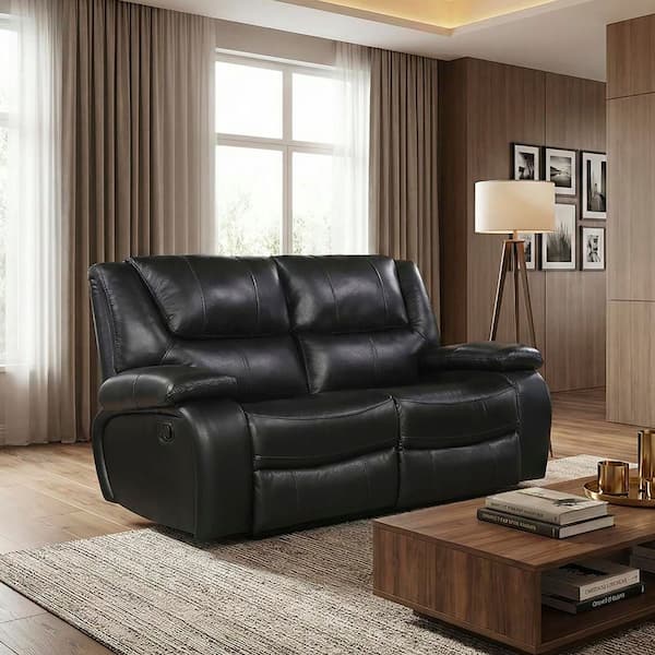 Lazzara Dimitri 64 in Top Grain Leather Manual Double Reclining 2