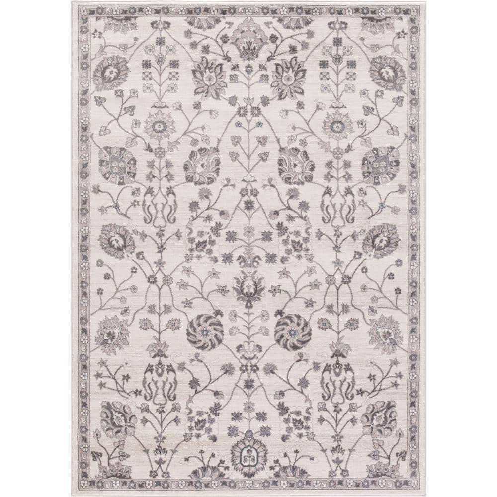 Lara Open Vase Ivory 5 ft. x 8 ft. Area Rug price history on PriceWatchPro